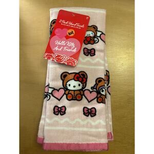 New Bundle of 2 Hello Kitty & Friends Friendly Hearts 💕 Cotton Dish Towels